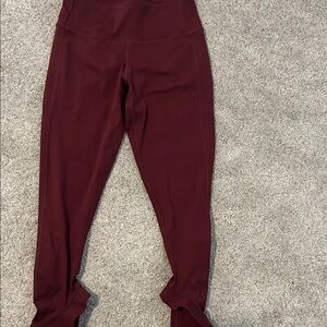 Women's Burgundy Leggings